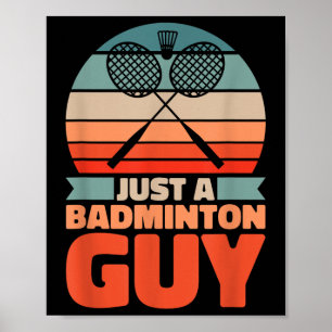 Poster Badminton Retro - Peteca Vintage Só Badminton