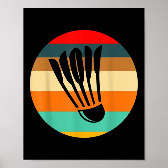 Poster Badminton Retro Shuttle  (Frente)