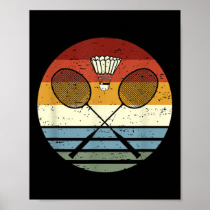 Poster Badminton - Roupa Esportiva Vintage Retro Legal Ra