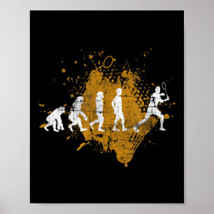 Poster Badminton Shuttle Badminton Player Evolução