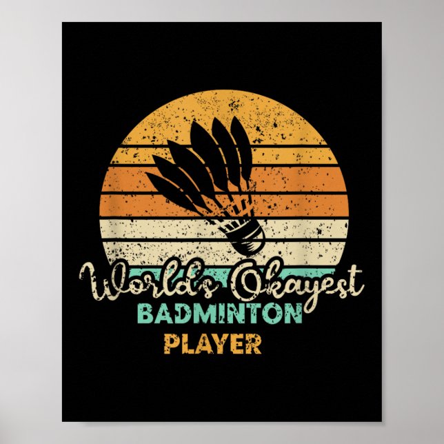 Poster Badminton Shuttle Ball Sports Tênis (Frente)