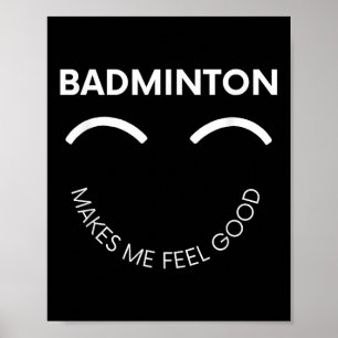 Poster Badminton Shuttle Court Racket Sport Se Sente Bem