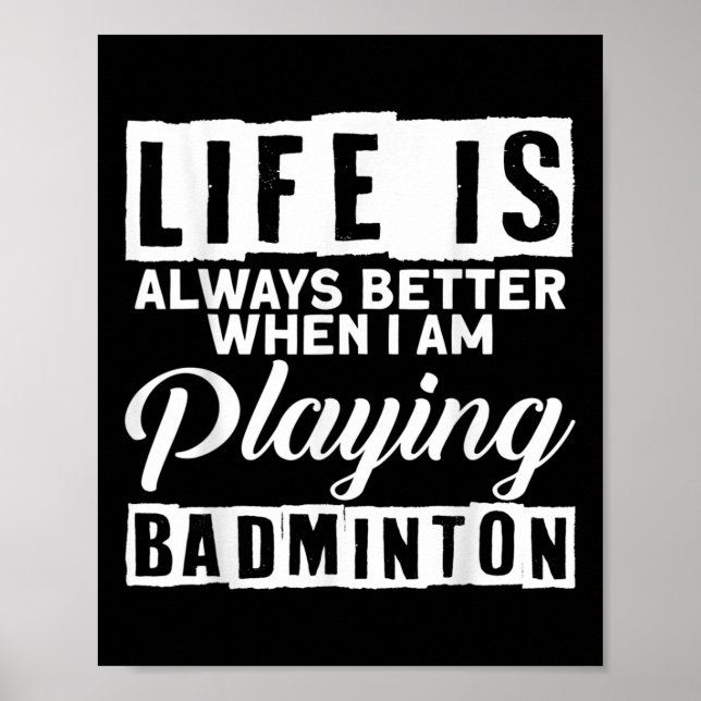Poster Badminton Shuttle Esporte Badminton Player Treinad (Frente)