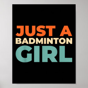 Poster Badminton Shuttle - Jogador De Racket Apenas Um Ba