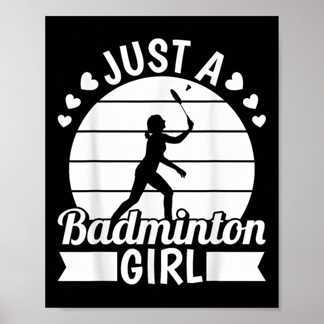Poster Badminton Shuttle Racket - Apenas Um Badminto (Frente)