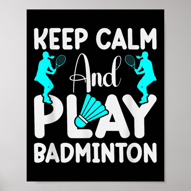 Poster Badminton Shuttle Racket Badminton Player 3  (Frente)