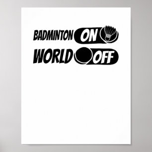 Poster Badminton Shuttle Racket - Equipe Badminton No Mun
