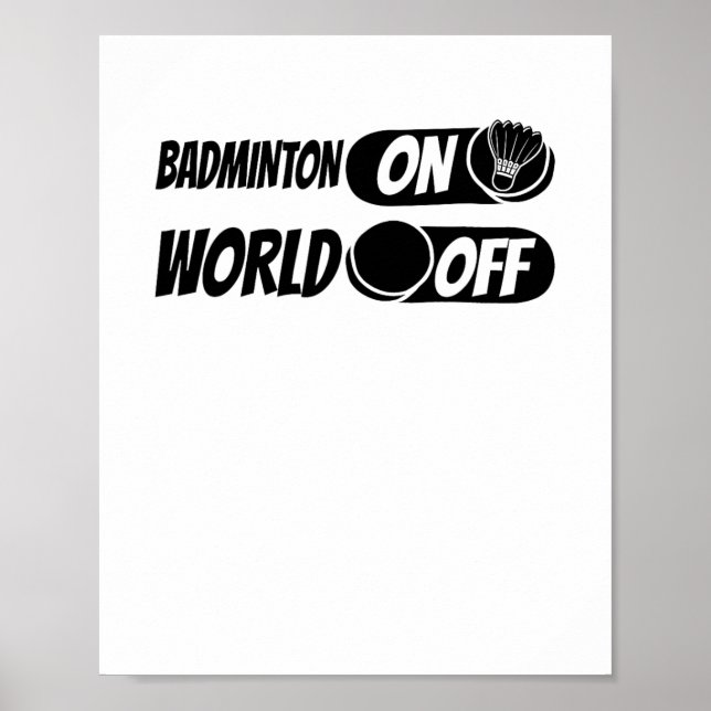 Poster Badminton Shuttle Racket - Equipe Badminton No Mun (Frente)