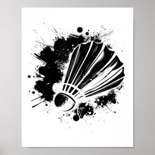 Poster Badminton Shuttle Racket Sports