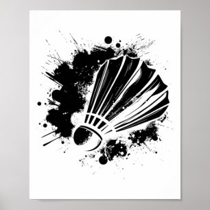 Poster Badminton Shuttle Racket Sports