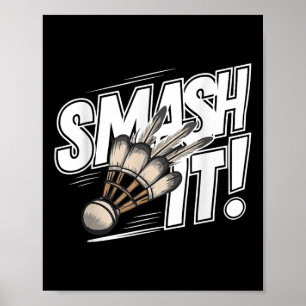Poster Badminton Shuttle Smash