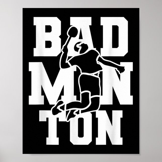 Poster Badminton Team Shuttle Player Coach  (Frente)