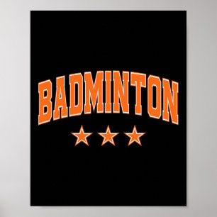 Poster Badminton Todas as Estrelas Laranja Clicam em Text
