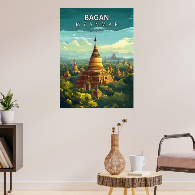 Poster Bagan, Mianmar: Uma Tapeçaria Atemporal (Sala de Estar 3)