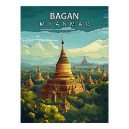 Póster Bagan, Myanmar: Uma tapeçaria Eterno