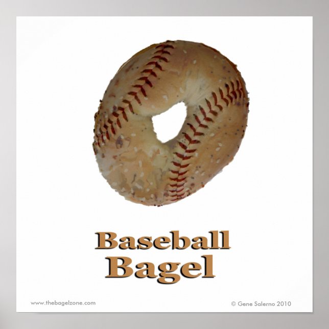 Poster Bagel de baseball (Frente)