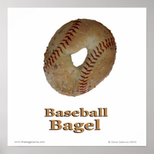 Poster Bagel do basebol