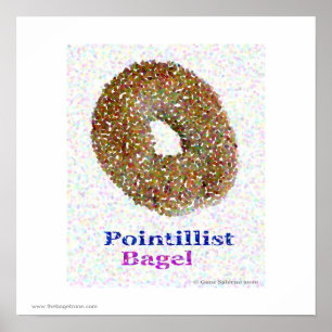 Póster Bagel do Pointillist
