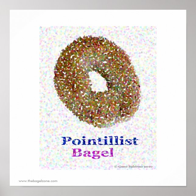 Póster Bagel Pointillist (Frente)
