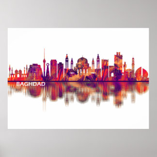 Poster Baghdad Iraque Skyline