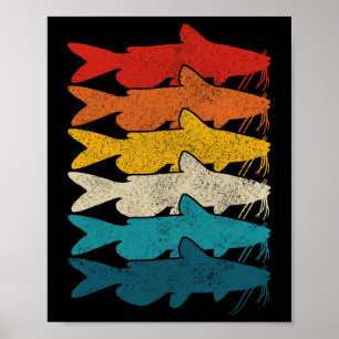 Poster Bagre do Canal Peixe Antigo Pesca de Bagre 
