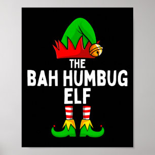 Poster Bah Humbug Elf Matando Natal