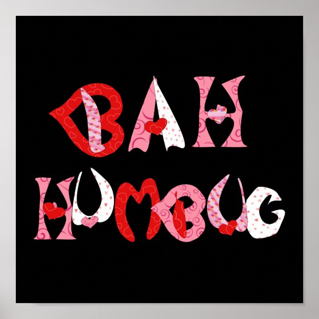 Poster Bah Humbug Namorados (Frente)