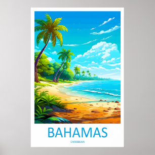 Poster Bahamas Cartaz de Esqui Vintage Parque Nacional de