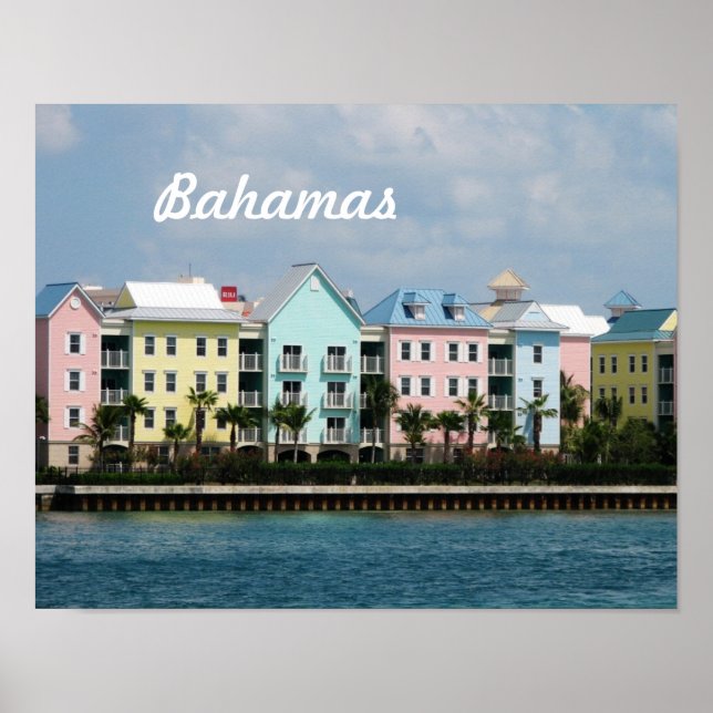 Póster Bahamas da frente do oceano (Frente)