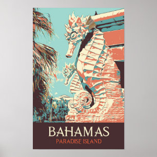 Poster Bahamas Paradise Island, Atlantis, resort de água