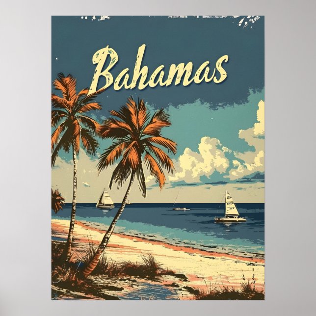 Poster Bahamas Vintage (Frente)