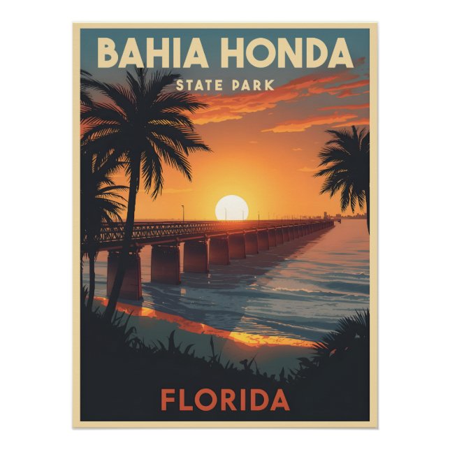 Póster Bahia Honda State Park - Florida  (Frente)