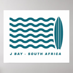 Poster Baía África do Sul de Jeffreys do surf
