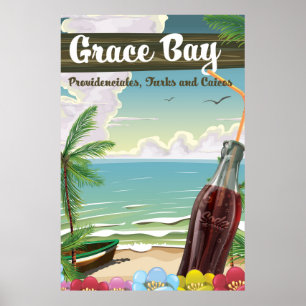 Póster Baía da benevolência, Providenciales, turcos e
