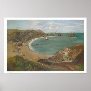 Poster Baía de Avalon, ilha de Catalina do papai noel