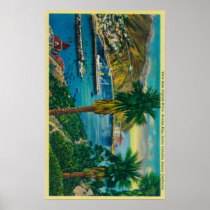 Póster Baía de Avalon, ilha de Catalina do papai noel da