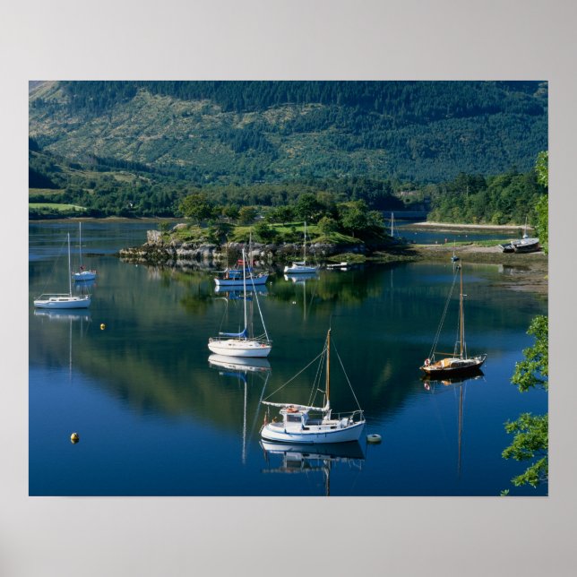 Póster Baía de Bishops, Loch Leven, Ballachullish, (Frente)
