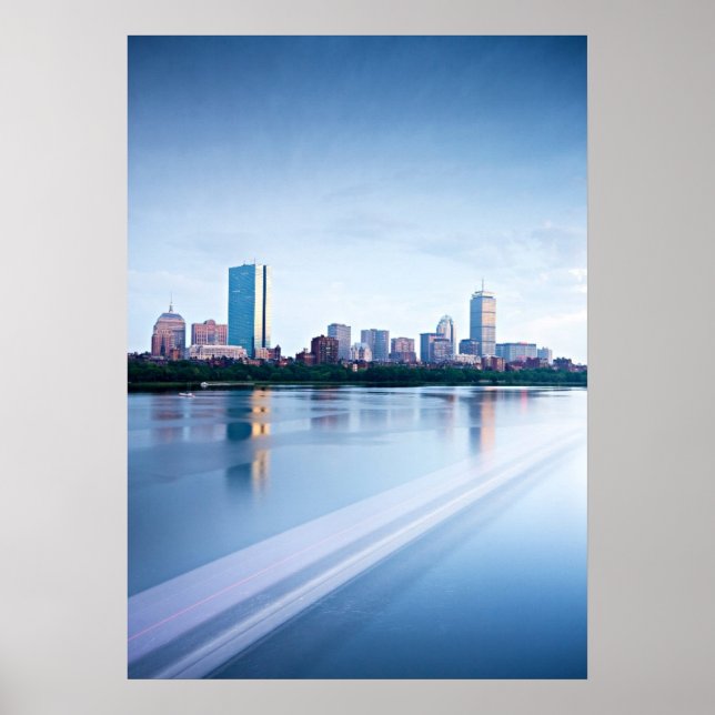 Póster Baía de Boston na margem do rio Charles (Frente)