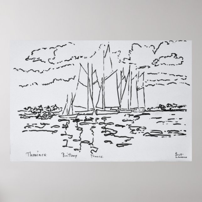 Póster Baía de Concarneau | Bretanha, França (Frente)