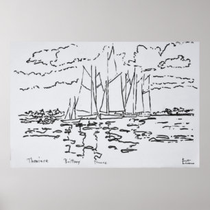 Póster Baía de Concarneau  Brittany, França