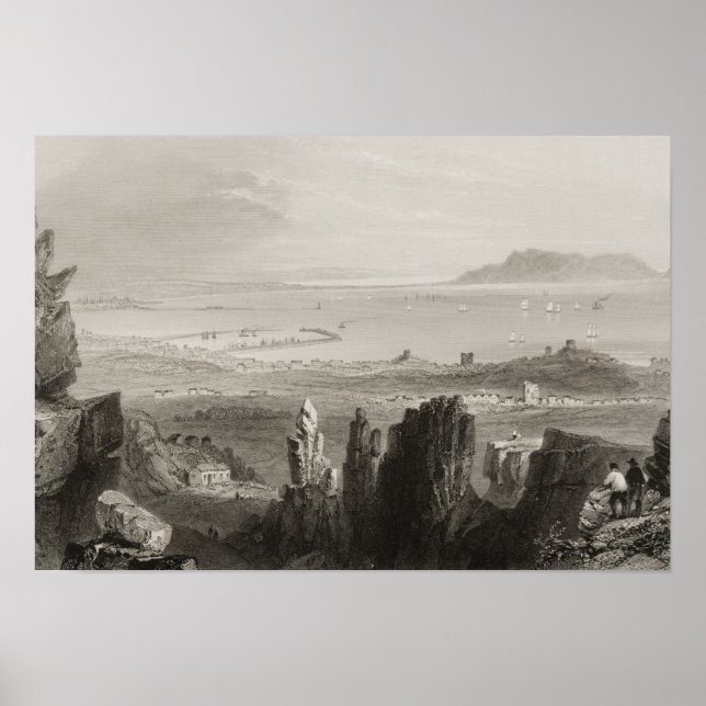 Póster Baía de Dublin, da Kingstown Quarries (Frente)