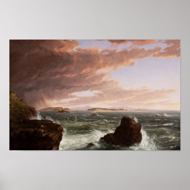 Poster Baía de Frenchman, Monte Deserto — Thomas Cole (Frente)