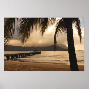 Póster Baía de Hanalei - Kauai, Havaí