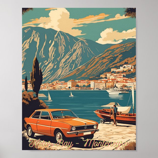 Poster Baía de Kotor, Montenegro (Frente)