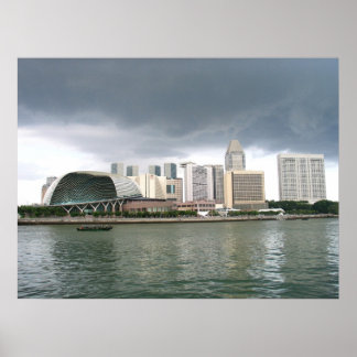 Póster Baía de Singapura Marina