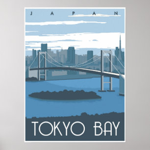 Poster Baía de Tokyo durante o dia