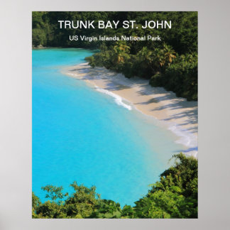 Póster Baía de Trunk, Ruas, John, Parque Nacional USVI