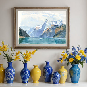 Poster Baía de Uri, Brunnen, por John Sargent