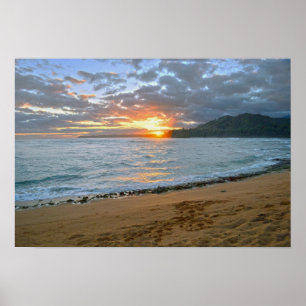 Poster Baía de Wainiha, Kauai, Havaí, nascer do sol