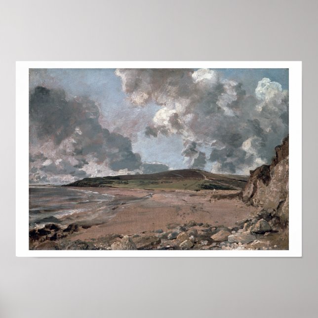 Poster Baía de Weymouth com Jordan Hill, c.1816 (petróleo (Frente)